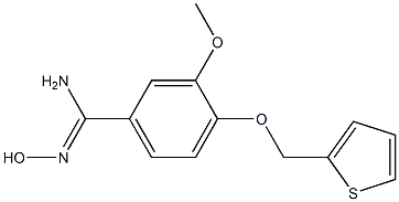 N'-hydroxy-3-methoxy-4-(thien-2-ylmethoxy)benzenecarboximidamide Struktur