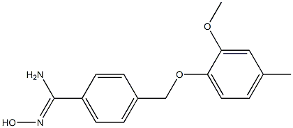 N'-hydroxy-4-[(2-methoxy-4-methylphenoxy)methyl]benzenecarboximidamide Struktur