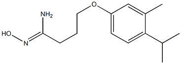 N'-hydroxy-4-[3-methyl-4-(propan-2-yl)phenoxy]butanimidamide Struktur