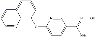 N'-hydroxy-6-(quinolin-8-yloxy)pyridine-3-carboximidamide Struktur