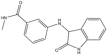 N-methyl-3-[(2-oxo-2,3-dihydro-1H-indol-3-yl)amino]benzamide Struktur