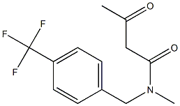 N-methyl-3-oxo-N-{[4-(trifluoromethyl)phenyl]methyl}butanamide Struktur