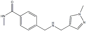 N-methyl-4-({[(1-methyl-1H-pyrazol-4-yl)methyl]amino}methyl)benzamide Struktur