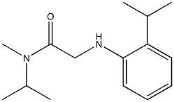 N-methyl-N-(propan-2-yl)-2-{[2-(propan-2-yl)phenyl]amino}acetamide Struktur