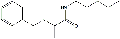 N-pentyl-2-[(1-phenylethyl)amino]propanamide Struktur