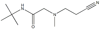 N-tert-butyl-2-[(2-cyanoethyl)(methyl)amino]acetamide Struktur