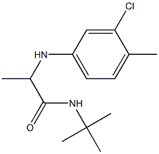 N-tert-butyl-2-[(3-chloro-4-methylphenyl)amino]propanamide Struktur