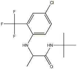 N-tert-butyl-2-{[4-chloro-2-(trifluoromethyl)phenyl]amino}propanamide Struktur