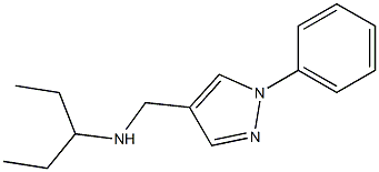 pentan-3-yl[(1-phenyl-1H-pyrazol-4-yl)methyl]amine Struktur