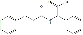 phenyl[(3-phenylpropanoyl)amino]acetic acid Struktur