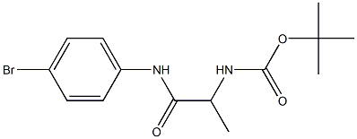 tert-butyl 2-[(4-bromophenyl)amino]-1-methyl-2-oxoethylcarbamate Struktur