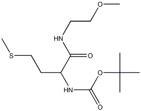 tert-butyl N-{1-[(2-methoxyethyl)carbamoyl]-3-(methylsulfanyl)propyl}carbamate Struktur