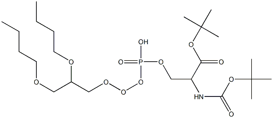 2-tert-Butoxycarbonylamino-3-[(2,3-dibutoxy-propoxy)-hydroxy-phosphoryloxy]-propionic acid tert-butyl ester Struktur