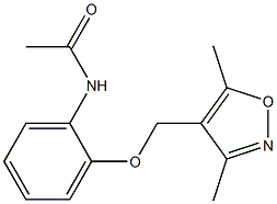 Acetamide,  N-[2-[(3,5-dimethyl-4-isoxazolyl)methoxy]phenyl]- Struktur