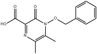 4-Benzyloxy-5,6-dimethyl-3-oxo-3,4-
dihydro-pyrazine-2-carboxylic acid Struktur