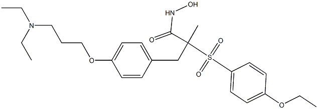 3-(4-(3-(DIETHYLAMINO)PROPOXY)PHENYL)-2-(4-ETHOXYPHENYLSULFONYL)-N-HYDROXY-2-METHYLPROPANAMIDE Struktur