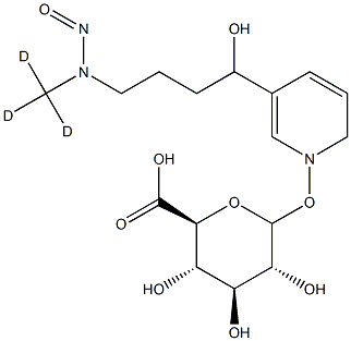 4-(Methyl-d3-nitrosamino)-1-(3-pyridyl)-1-butanol-N--D-glucuronide Struktur