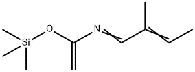 Ethenamine,  N-(2-methyl-2-buten-1-ylidene)-1-[(trimethylsilyl)oxy]- Struktur