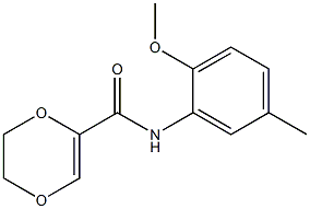 1,4-Dioxin-2-carboxamide,  5,6-dihydro-N-(2-methoxy-5-methylphenyl)- Struktur