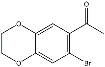 1-(7-bromo-2,3-dihydrobenzo[b][1,4]dioxin-6-yl)ethanone Struktur