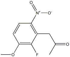 1-(2-Fluoro-3-methoxy-6-nitrophenyl)propan-2-one Struktur