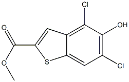 methyl 4,6-dichloro-5-hydroxybenzo[b]thiophene-2-carboxylate Struktur