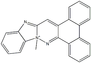 15-methylbenzimidazo[3,2-b]dibenzo[f,h]cinnolin-15-ium Struktur