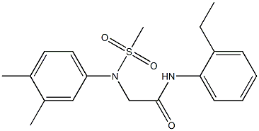 2-[3,4-dimethyl(methylsulfonyl)anilino]-N-(2-ethylphenyl)acetamide Struktur