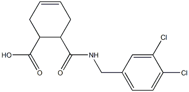 6-{[(3,4-dichlorobenzyl)amino]carbonyl}-3-cyclohexene-1-carboxylic acid Struktur