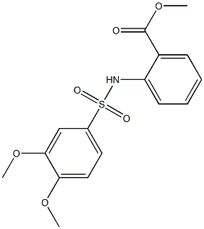 methyl 2-{[(3,4-dimethoxyphenyl)sulfonyl]amino}benzoate Struktur