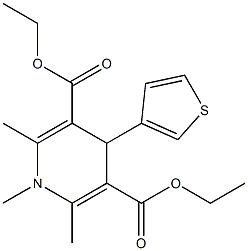 diethyl 1,2,6-trimethyl-4-(3-thienyl)-1,4-dihydro-3,5-pyridinedicarboxylate Struktur