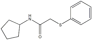 N-cyclopentyl-2-(phenylsulfanyl)acetamide Struktur