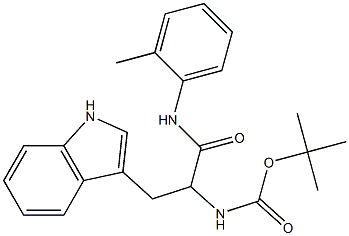 tert-butyl 1-(1H-indol-3-ylmethyl)-2-oxo-2-(2-toluidino)ethylcarbamate Struktur