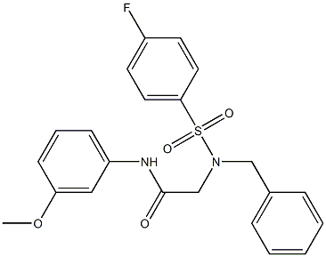 2-{benzyl[(4-fluorophenyl)sulfonyl]amino}-N-(3-methoxyphenyl)acetamide Struktur