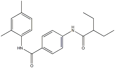 N-(2,4-dimethylphenyl)-4-[(2-ethylbutanoyl)amino]benzamide Struktur