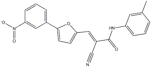 2-cyano-3-(5-{3-nitrophenyl}-2-furyl)-N-(3-methylphenyl)acrylamide Struktur