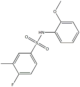 4-fluoro-N-(2-methoxyphenyl)-3-methylbenzenesulfonamide Struktur