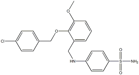 4-({2-[(4-chlorobenzyl)oxy]-3-methoxybenzyl}amino)benzenesulfonamide Struktur