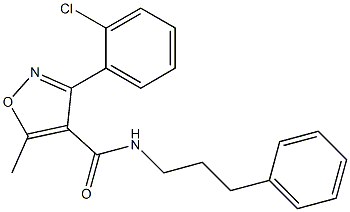 3-(2-chlorophenyl)-5-methyl-N-(3-phenylpropyl)-4-isoxazolecarboxamide Struktur