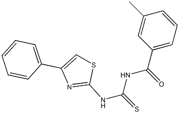 N-(3-methylbenzoyl)-N'-(4-phenyl-1,3-thiazol-2-yl)thiourea Struktur