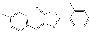 2-(2-fluorophenyl)-4-(4-iodobenzylidene)-1,3-oxazol-5(4H)-one Struktur