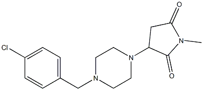 3-[4-(4-chlorobenzyl)-1-piperazinyl]-1-methyl-2,5-pyrrolidinedione Struktur