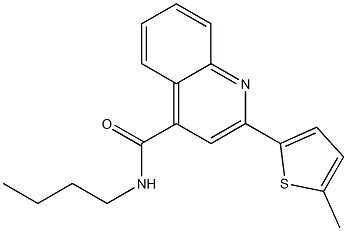 N-butyl-2-(5-methyl-2-thienyl)-4-quinolinecarboxamide Struktur