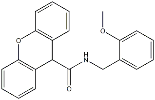 N-(2-methoxybenzyl)-9H-xanthene-9-carboxamide Struktur