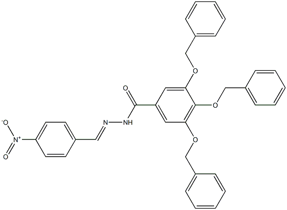 3,4,5-tris(benzyloxy)-N'-{4-nitrobenzylidene}benzohydrazide Struktur