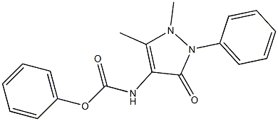 phenyl 1,5-dimethyl-3-oxo-2-phenyl-2,3-dihydro-1H-pyrazol-4-ylcarbamate Struktur