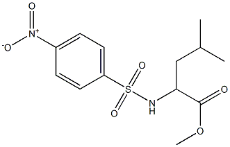 methyl 2-[({4-nitrophenyl}sulfonyl)amino]-4-methylpentanoate Struktur