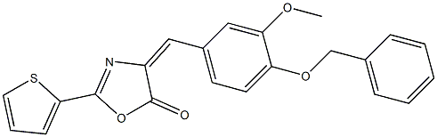 4-[4-(benzyloxy)-3-methoxybenzylidene]-2-(2-thienyl)-1,3-oxazol-5(4H)-one Struktur