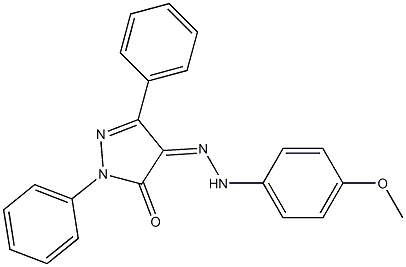 1,3-diphenyl-1H-pyrazole-4,5-dione 4-[(4-methoxyphenyl)hydrazone] Struktur