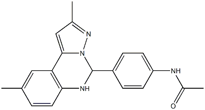 N-[4-(2,9-dimethyl-5,6-dihydropyrazolo[1,5-c]quinazolin-5-yl)phenyl]acetamide Struktur